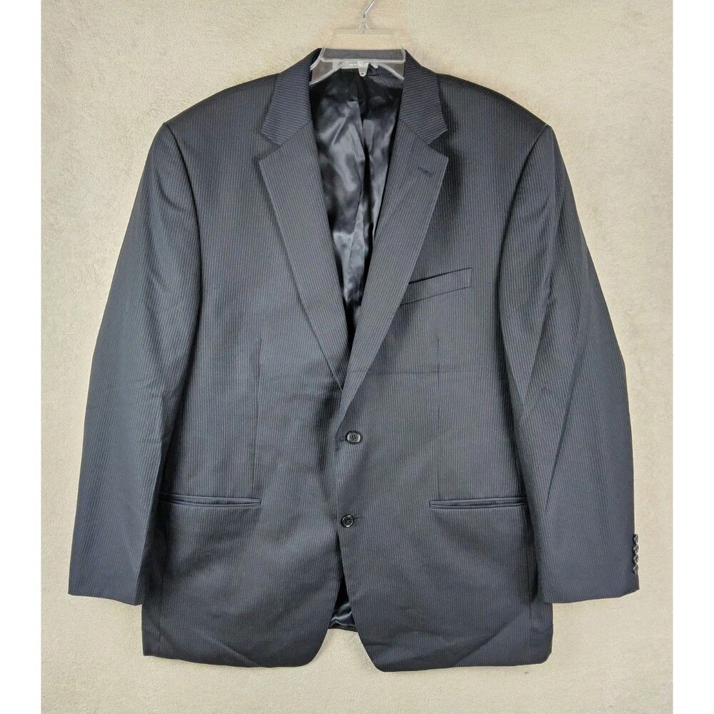 Michael Kors MK Men's Pinstripe 2 Button Suit Jacket Navy Size 48L